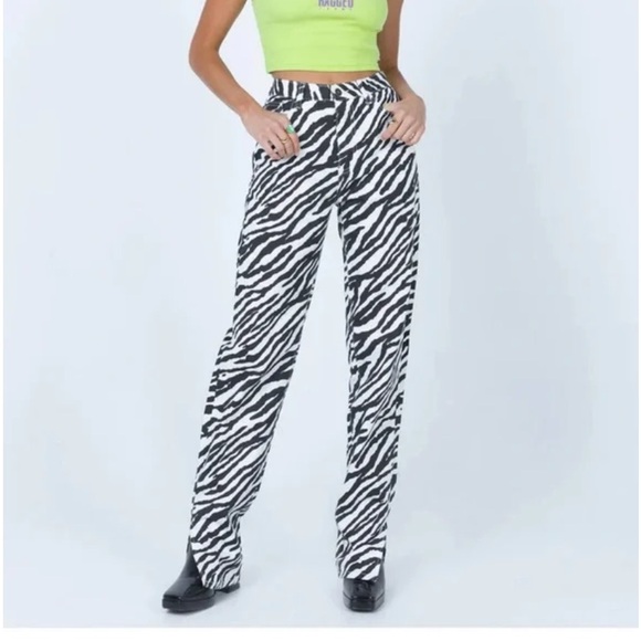 Zebra print Lioness Pants size 30 - Picture 1 of 6